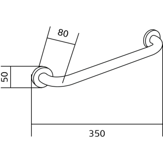 Nástenné madlo Mexen 30 cm chróm - 70101630-00