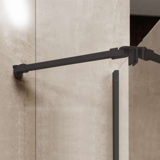 Mereo Novea sprchová stena Walk in Black 80 x 200 cm, sklo 8 mm, EASY CLEAN CK10601HB