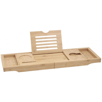 Mexen Bamboo vaňová polica 70-105 cm, prírodný bambus - 701170-00