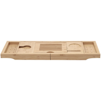 Mexen Bamboo vaňová polica 70-105 cm, prírodný bambus - 701170-00