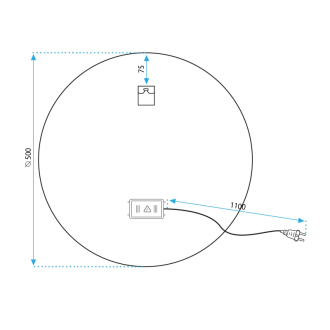 REA Zrkadlo LED 50cm FFJ50 HOM-02836