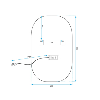 REA Zrkadlo LED 80x60cm P10408 HOM-02835
