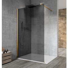 VARIO GOLD MATT sprchová zástena na inštaláciu k stene, dymové sklo, 900 mm GX1390-01