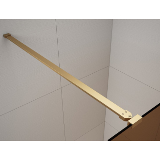 ESCA GOLD MATT jednodielna sprchová zástena do priestoru, číre sklo, 1300 mm ES1013-08