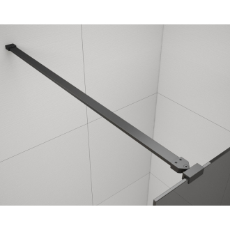 ESCA BLACK MATT jednodielna sprchová zástena do priestoru, sklo Flute, 1200 mm ES1312-06