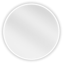 Mexen Loft okrúhle kúpeľňové zrkadlo 30 cm, biely rám - 9850-030-030-000-20