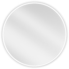Mexen Loft okrúhle kúpeľňové zrkadlo 70 cm, biely rám - 9850-070-070-000-20