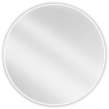 Mexen Loft okrúhle kúpeľňové zrkadlo 90 cm, biely rám - 9850-090-090-000-20