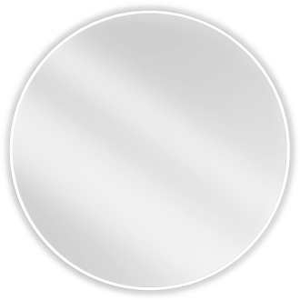 Mexen Loft okrúhle kúpeľňové zrkadlo 90 cm, biely rám - 9850-090-090-000-20