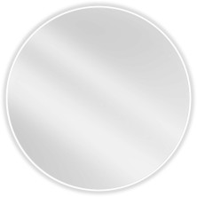 Mexen Loft okrúhle kúpeľňové zrkadlo 100 cm, biely rám - 9850-100-100-000-20
