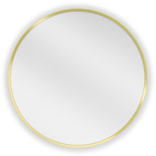 Mexen Loft okrúhle kúpeľňové zrkadlo 30 cm, zlatý rám - 9850-030-030-000-50