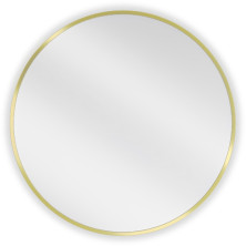 Okrúhle kúpeľňové zrkadlo Mexen Loft 60 cm, zlatý rám - 9850-060-060-000-50
