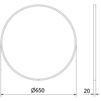 Okrúhle kúpeľňové zrkadlo Mexen Loft 65 cm, zlatý rám - 9850-065-065-000-50