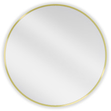 Okrúhle kúpeľňové zrkadlo Mexen Loft 75 cm, zlatý rám - 9850-075-075-000-50