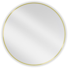 Okrúhle kúpeľňové zrkadlo Mexen Loft 80 cm, zlatý rám - 9850-080-080-000-50