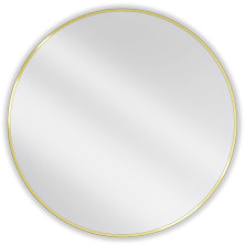 Okrúhle kúpeľňové zrkadlo Mexen Loft 90 cm, zlatý rám - 9850-090-090-000-50