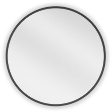 Mexen Loft okrúhle kúpeľňové zrkadlo 50 cm, čierny rám - 9850-050-050-000-70