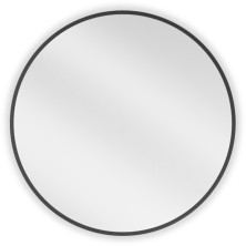 Mexen Loft okrúhle kúpeľňové zrkadlo 60 cm, čierny rám - 9850-060-060-000-70
