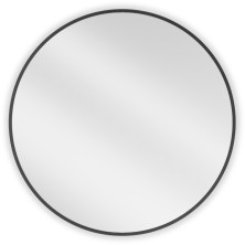 Mexen Loft okrúhle kúpeľňové zrkadlo 70 cm, čierny rám - 9850-070-070-000-70