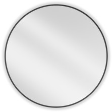 Mexen Loft okrúhle kúpeľňové zrkadlo 80 cm, čierny rám - 9850-080-080-000-70