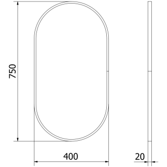 Mexen Loft oválne kúpeľňové zrkadlo 75 x 40 cm, zlatý rám - 9851-075-040-000-50