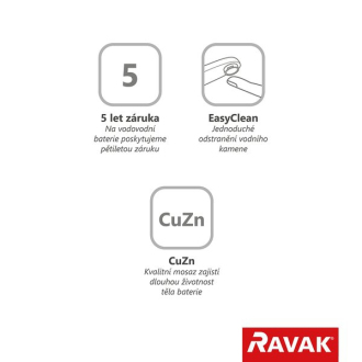 Ravak SN 041.00/100 Umývadlová nástenná 100 mm X070007