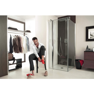 Deante CUBIC Sprchová stena walk-in 80, čierna KTI_044P