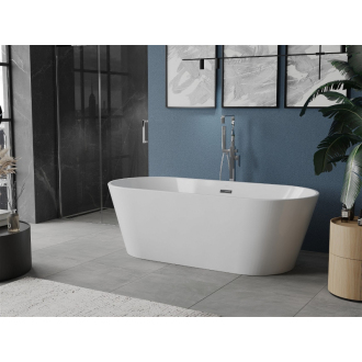 Mexen LUNA vaňa voľne stojaca 180x80x58 cm, biela, prepad chróm 52031808000