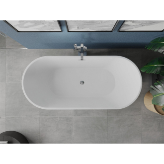 Mexen LUNA vaňa voľne stojaca 180x80x58 cm, biela, prepad chróm 52031808000