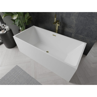 Mexen NITA voľne stojaca vaňa 170x80x58 cm, biela, zlatý prepad 52091708000-G