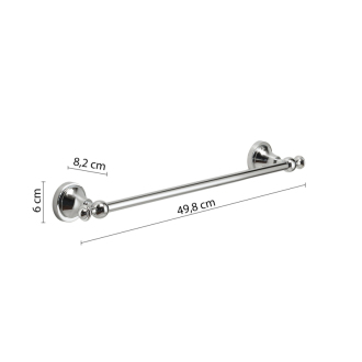 NEVIS držiak uterákov 450x82mm, chróm NV214513