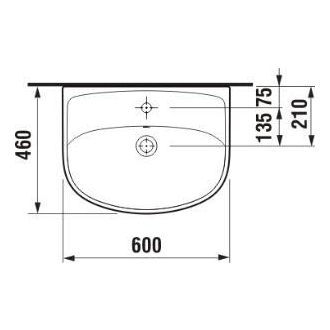 JIKA Lyra Plus H8133830001091 Nábytkové umývadlo 60cm biela