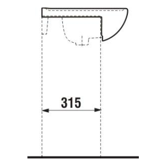 JIKA Lyra Plus H8133830001091 Nábytkové umývadlo 60cm biela