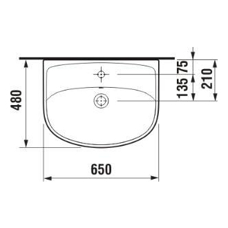 JIKA Lyra Plus H8133840001041 Nábytkové umývadlo 65cm biela