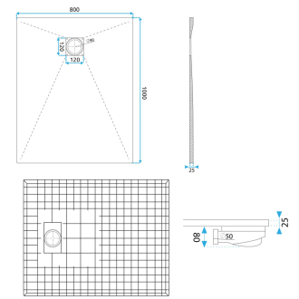 REA Magnum sprchová vanička, biela 100x80 REA-K3335