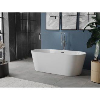 Mexen LUNA vaňa voľne stojaca 170x80x58 cm, biela, prepad chróm 52031708000