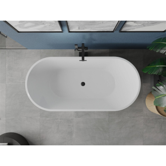 Mexen LUNA vaňa voľne stojaca 170x80x58 cm, biela, čierny prepad 52031708000-B