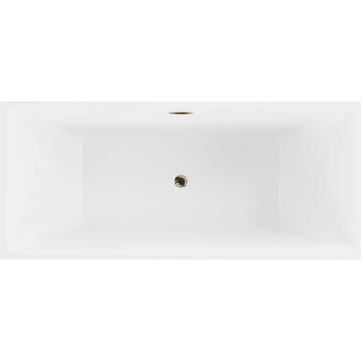 Mexen Masívna voľne stojaca vaňa 170 x 75 cm, biela, zlatý prepad - 52121707500-G