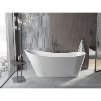 Mexen Alta voľne stojaca vaňa 170 x 75 cm, biela, čierny prepad - 52141707500-B