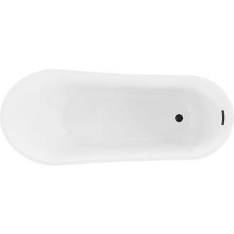Mexen Alta voľne stojaca vaňa 170 x 75 cm, biela, čierny prepad - 52141707500-B