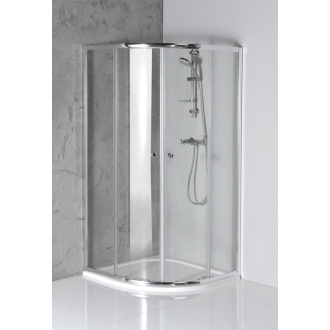 ARLETA štvrťkruhová sprchová zástena 900x900mm, číre sklo HLS900Y
