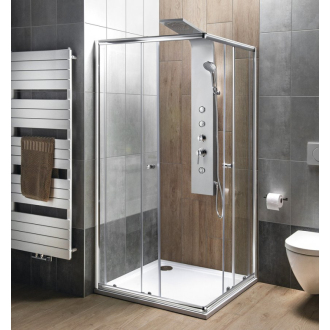 AGGA štvorcová sprchová zástena 800x800mm, číre sklo HLF808Y