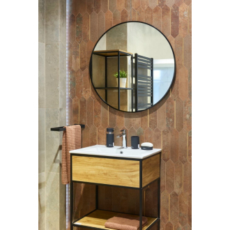 Zrkadlo B-Way okrúhle pr.80cm, čierny rám ZBWKU80C