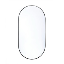 Zrkadlo B-Way oválne 120x60cm, čierny rám ZBWOV12060C