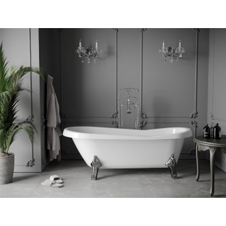 Mexen Retro voľne stojaca vaňa 170 x 75 cm biele chrómové nohy - 53251707500-00