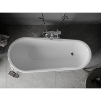 Mexen Retro voľne stojaca vaňa 170 x 75 cm biele chrómové nohy - 53251707500-00