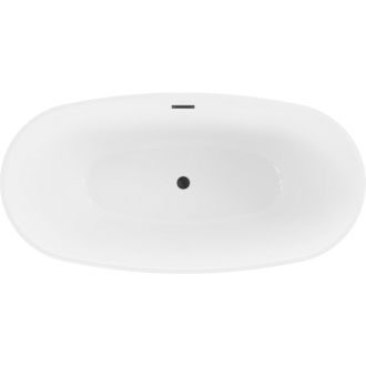 Mexen ERIS vaňa voľne stojaca 170x85x58 cm, biela a čierna, prepad čierny 53441708575-B