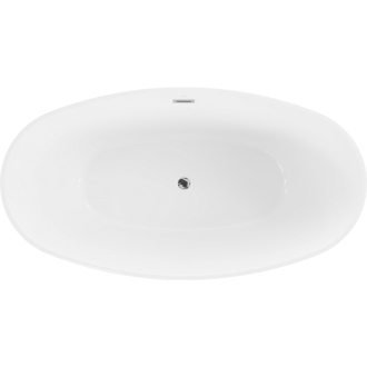 Mexen ERIS vaňa voľne stojaca 180x95x58 cm, biela a čierna, prepad chróm 53441809575