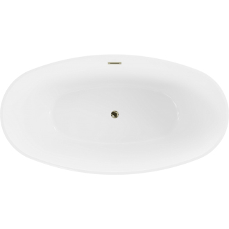 Mexen ERIS vaňa voľne stojaca 180x95x58 cm, biela a čierna, zlatý prepad 53441809575-G