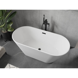 Mexen FLAVIA vaňa voľne stojaca 170x80x58 cm, biela, čierny prepad 54031708000-B